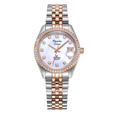 Alexandre Christie AC 5012 LD Silver Combinasi Dial White Sapphire Crystal Glass